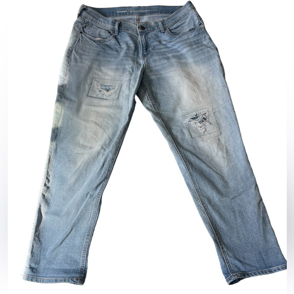 Old Navy Light Denim Skinny Boyfriend Jeans